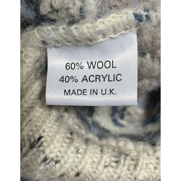 Vintage Eclypse Grandpa Crew Neck Wool Blend Sweater size Medium made in England - Picture 10 of 14